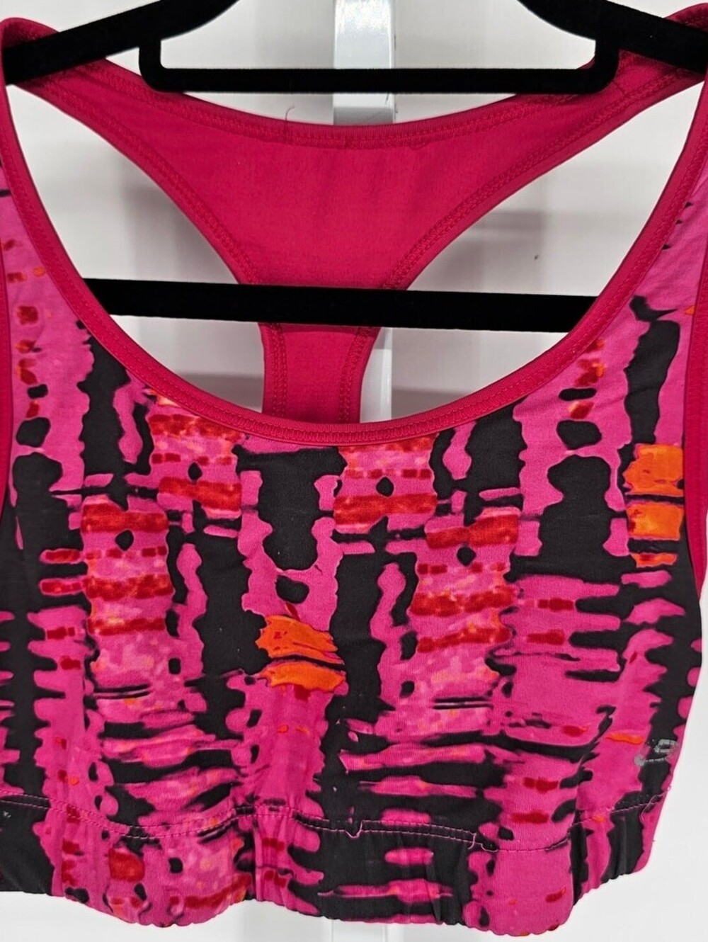 C9 by Champion Womens Sz S Reversible Racerback Sports Bra Pink Black